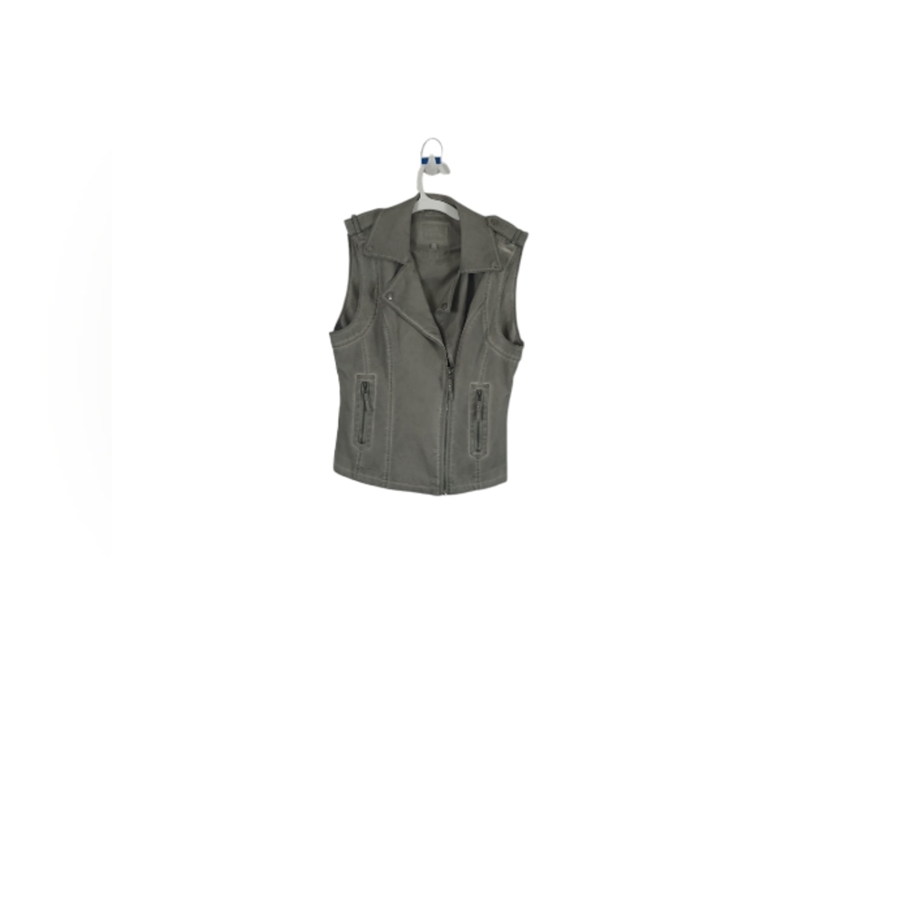 Woman's pre owned Max Edition Faux leather vest in gently used condition size M